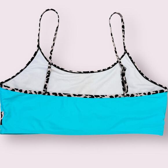 Swimsuit 2 Piece Bikini High Waist Unpadded Plus Size 3XL Animal Pint Colorblock - Picture 5 of 11